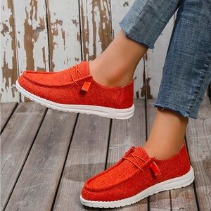 Casual Women's Orange Slip-On Shoes NWOB